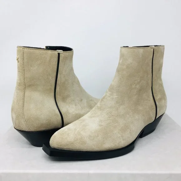 Jimmy Choo Women’s Jun / F Suede Stucco / Black Bootie Size 7 M (Medium)
